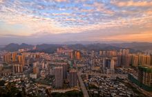 仁山公园晚霞美