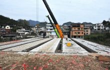 碧江区漾头危桥拆除重建后新桥架梁